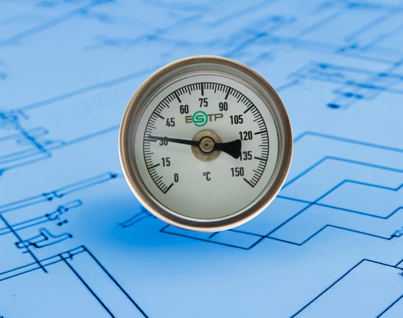 TERMÓMETRO BIMETALICO DE 0 A 150°C